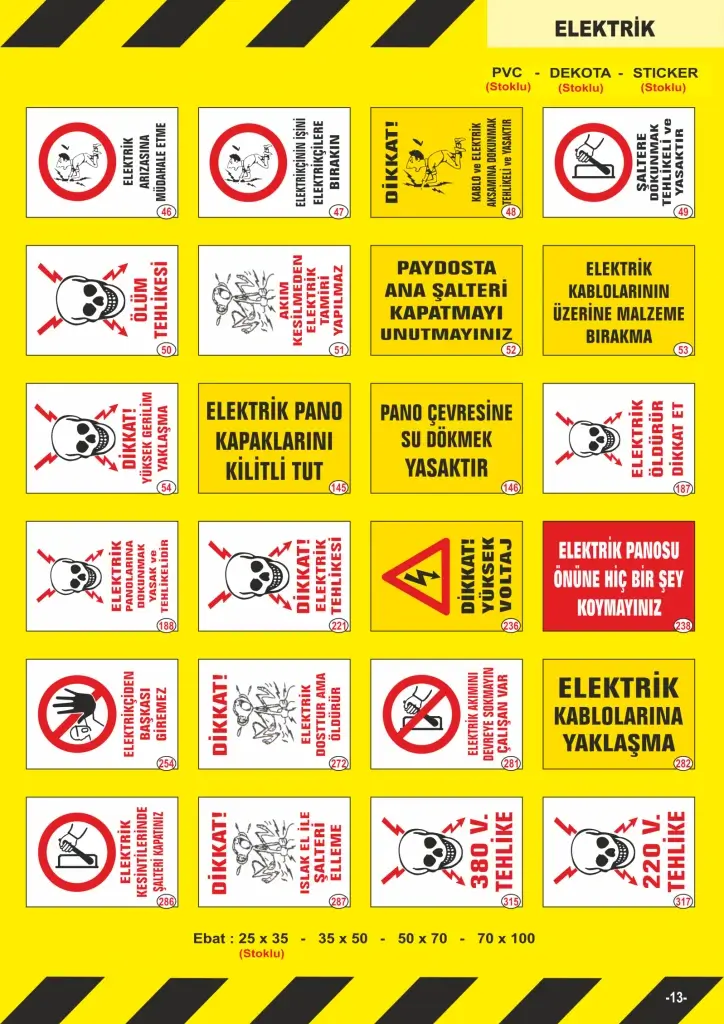 Fosforlu Uyarı Levhaları