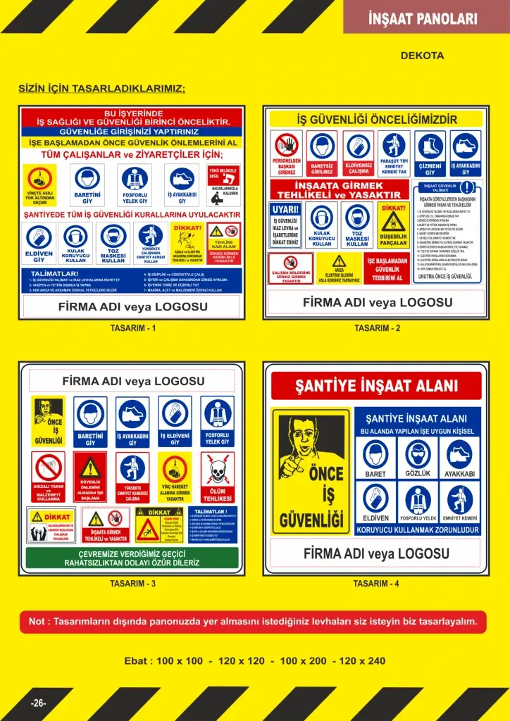 Fosforlu Uyarı Levhaları