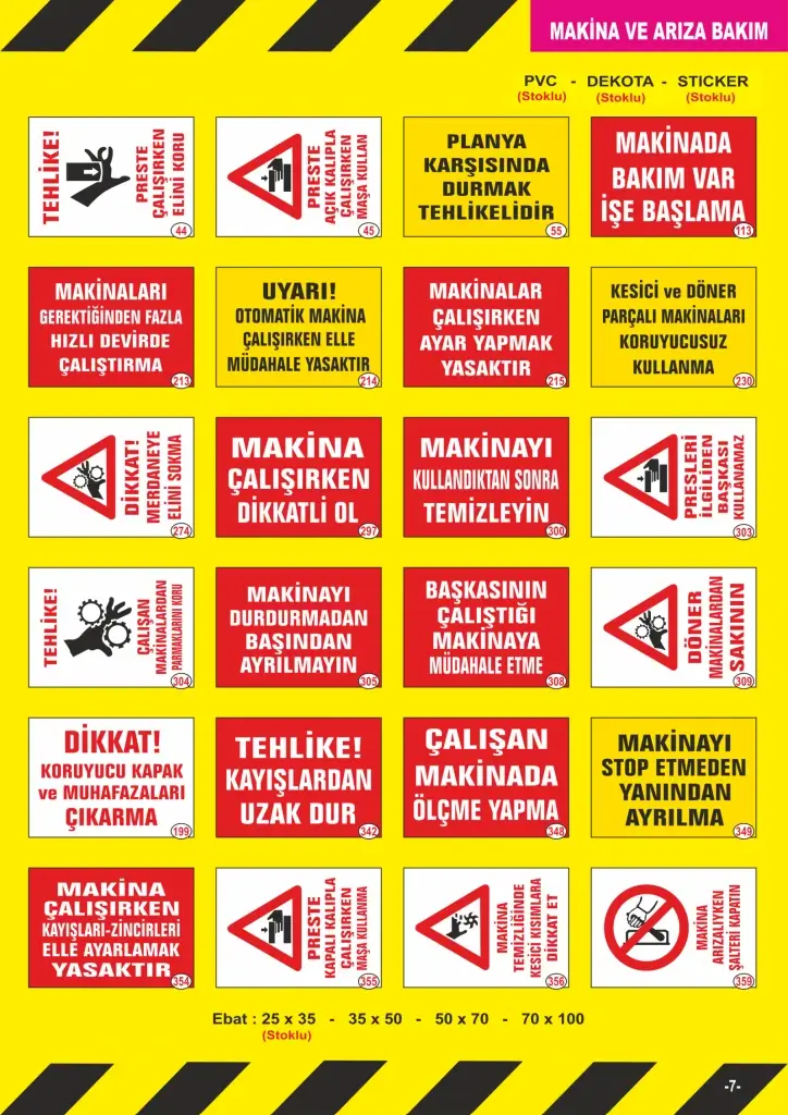 Fosforlu Uyarı Levhaları