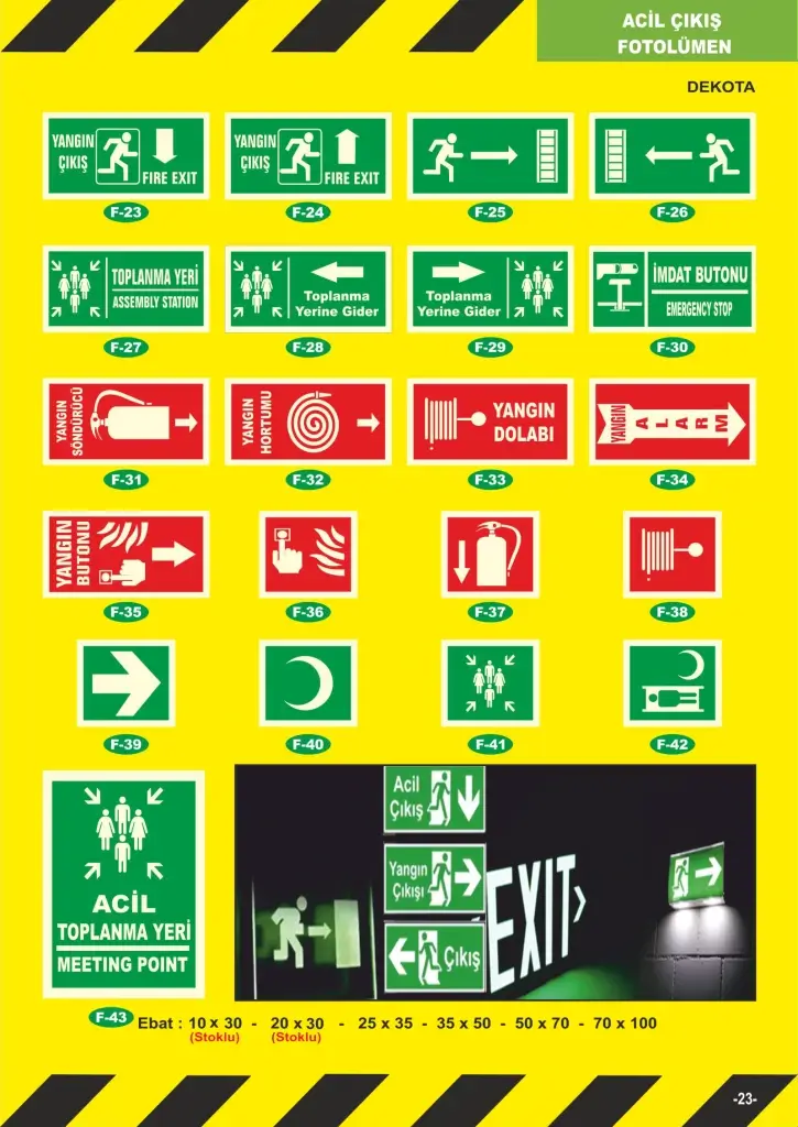 Fosforlu Yönlendirme Levhaları