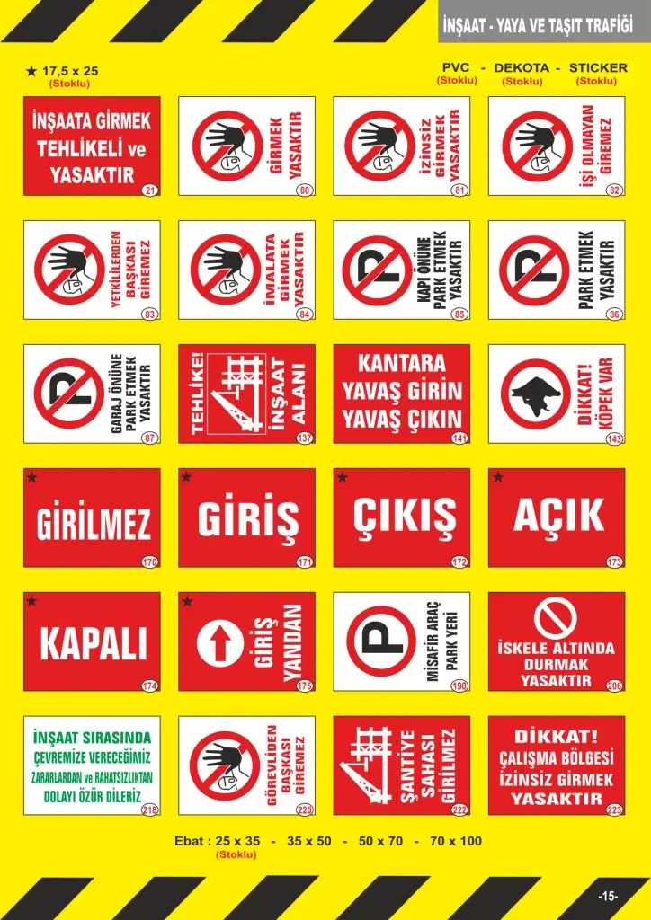 Fosforlu Yönlendirme Levhaları